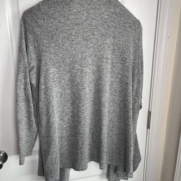 TORRID SUPER SOFT OPEN CARDIGAN PLUS SIZE L RAYON/POLY/SPANDEX GRAY COZY - Picture 3 of 6